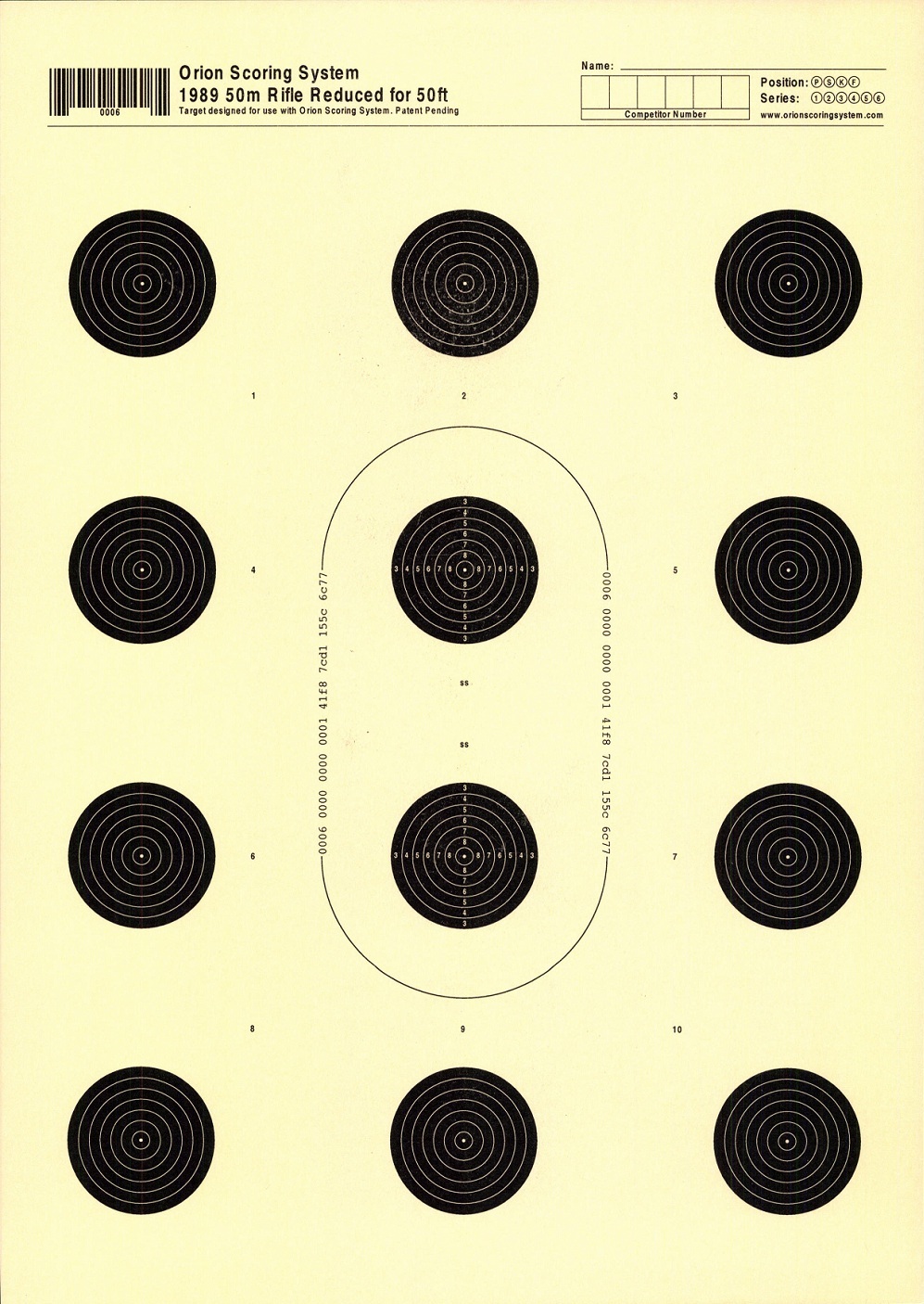 Orion 50ft Rifle Targets