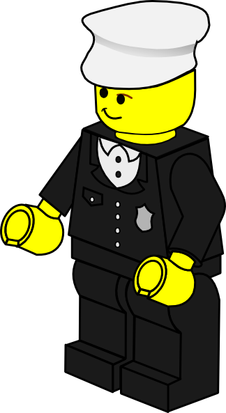 Lego Town Policeman clip art Free Vector / 4Vector