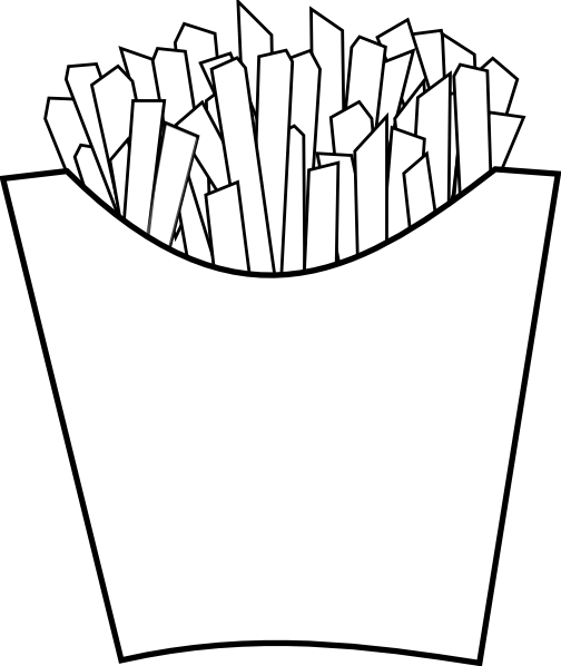 French Fries Line Art clip art - vector clip art online, royalty ...