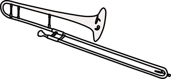 Trombone(2) clip art - vector clip art online, royalty free ...