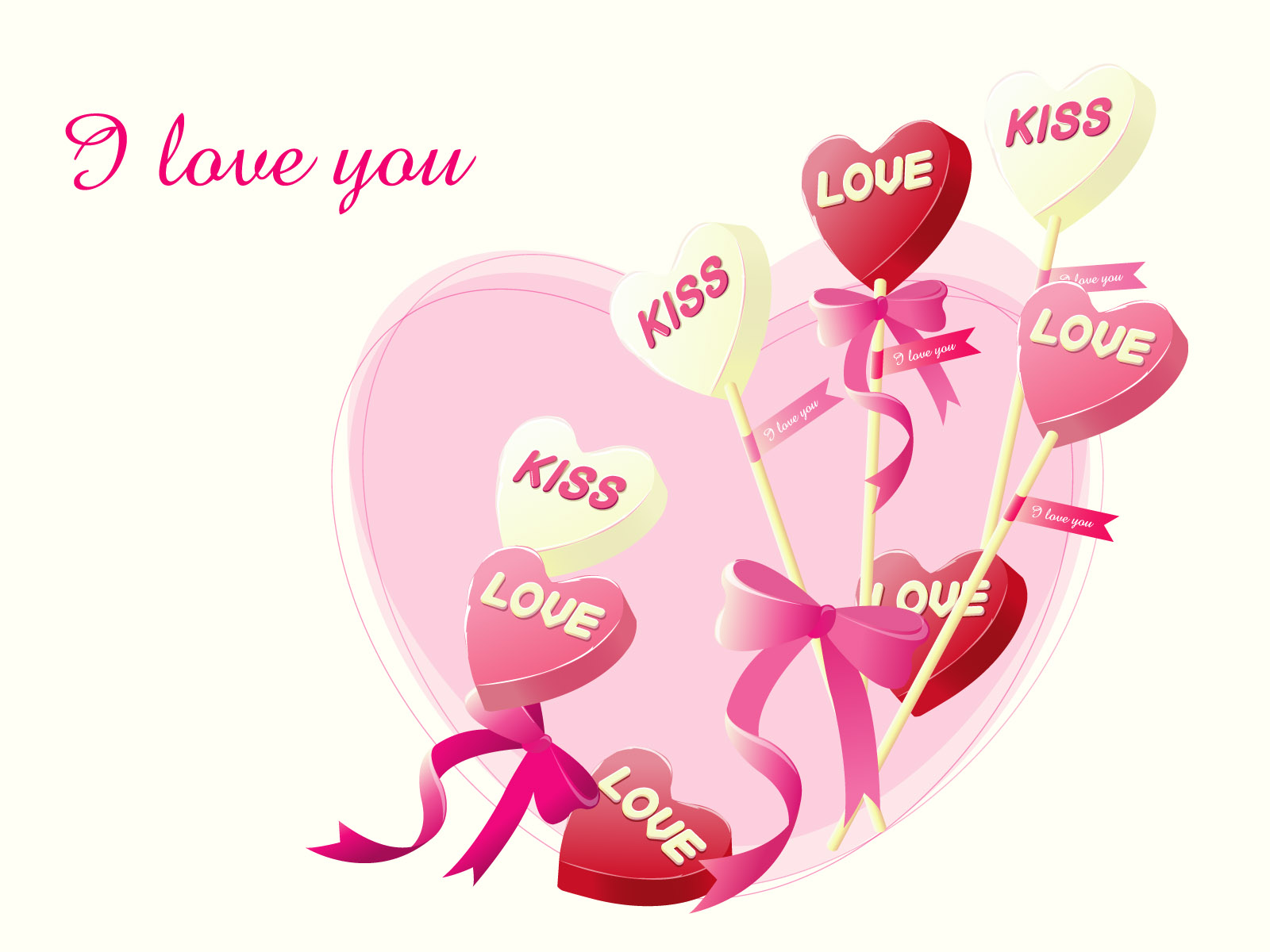 I love you - Cute Kiss PPT Backgrounds Template for Presentation ...