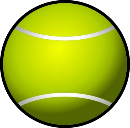 Simple Tennis Ball clip art vector, free vector graphics