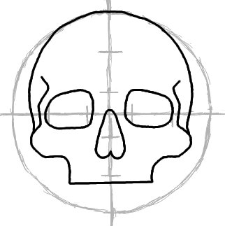 How to Draw a Skull in Front View