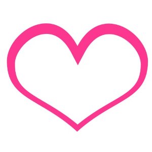 Amazon.com - Kowalla Pink Outlined Heart Vinyl Wall Decals 24 x 19 In