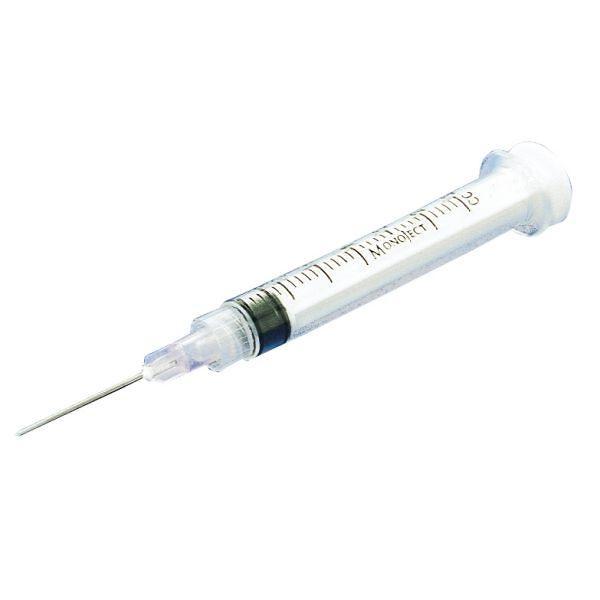 Monoject 3 cc Disposable Luerlock Syringe with 20 ga x 1&quot ...