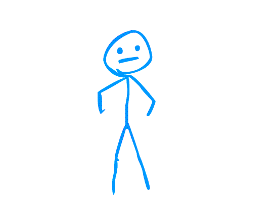 Blue stickman gif animation