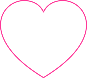 Pink Blank Heart Clip Art - vector clip art online ...