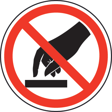 Do Not Touch Sign Stock Photo