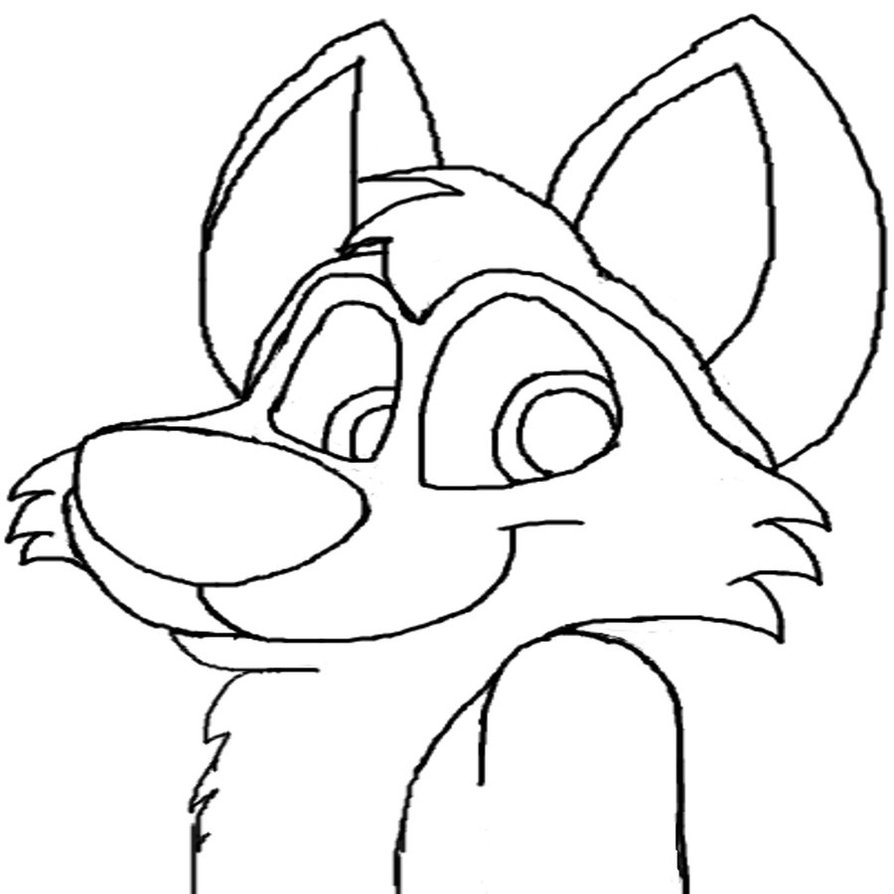 Free Cartoon/Toony Lineart Fox Or Wolf by BaronTremayneCaple on ...