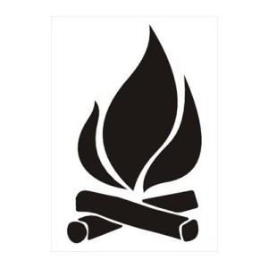 Clipart silhouette camp fire