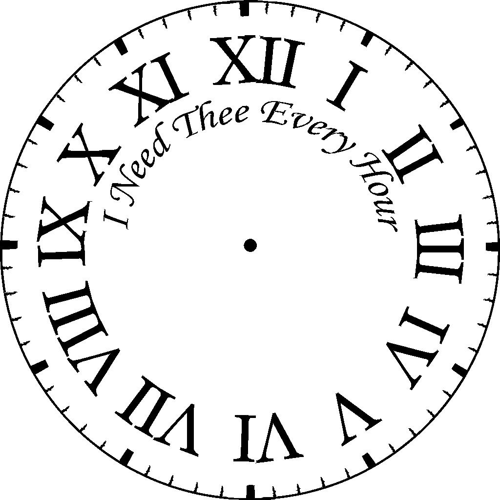 Roman Numeral Clock Face Template ClipArt Best