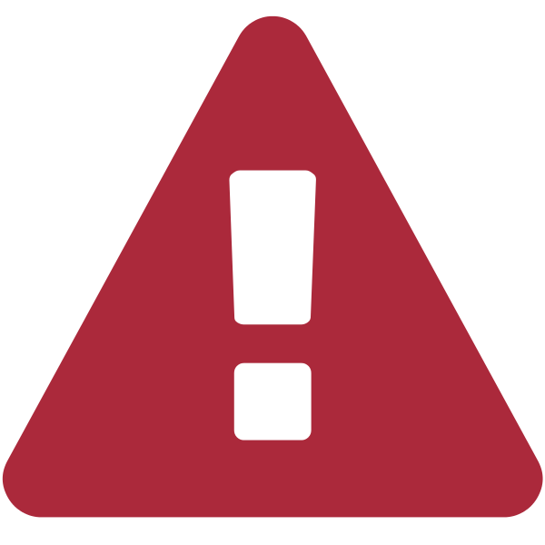 File:Warning sign font awesome-red.svg