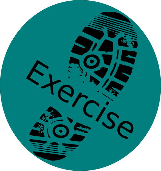 Walking exercise clipart