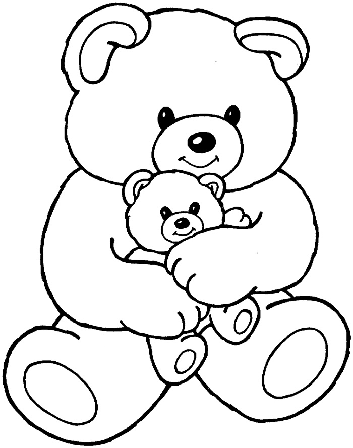 Printable Colouring Pictures Of Teddy Bears - High Quality ...
