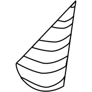 Birthday cap clipart black and white