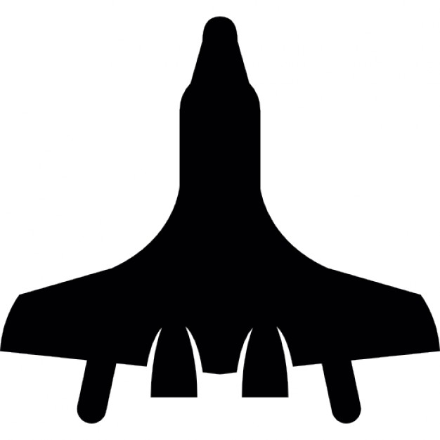 Fighter jet silhouette Icons | Free Download