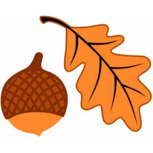 Silhouette Design Store - View Design #101014: acorn and oak leaf