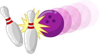 2 Ball And Bowling Pins Clipart