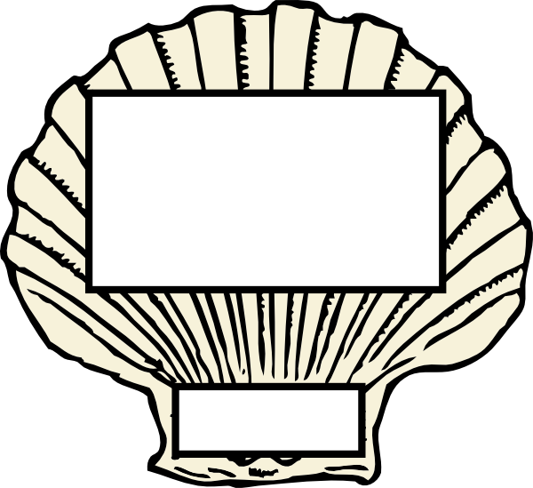 Seashell outline clipart