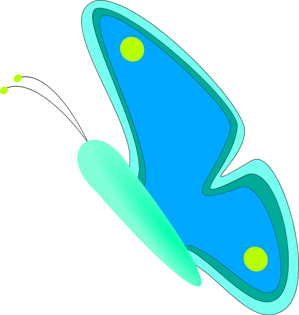 butterfly side view - vector Clip Art