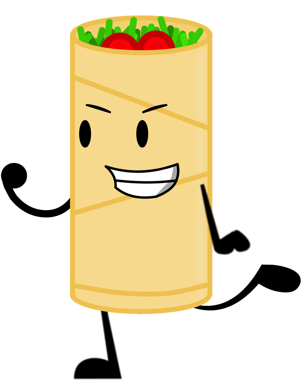 Clipart burrito with a face