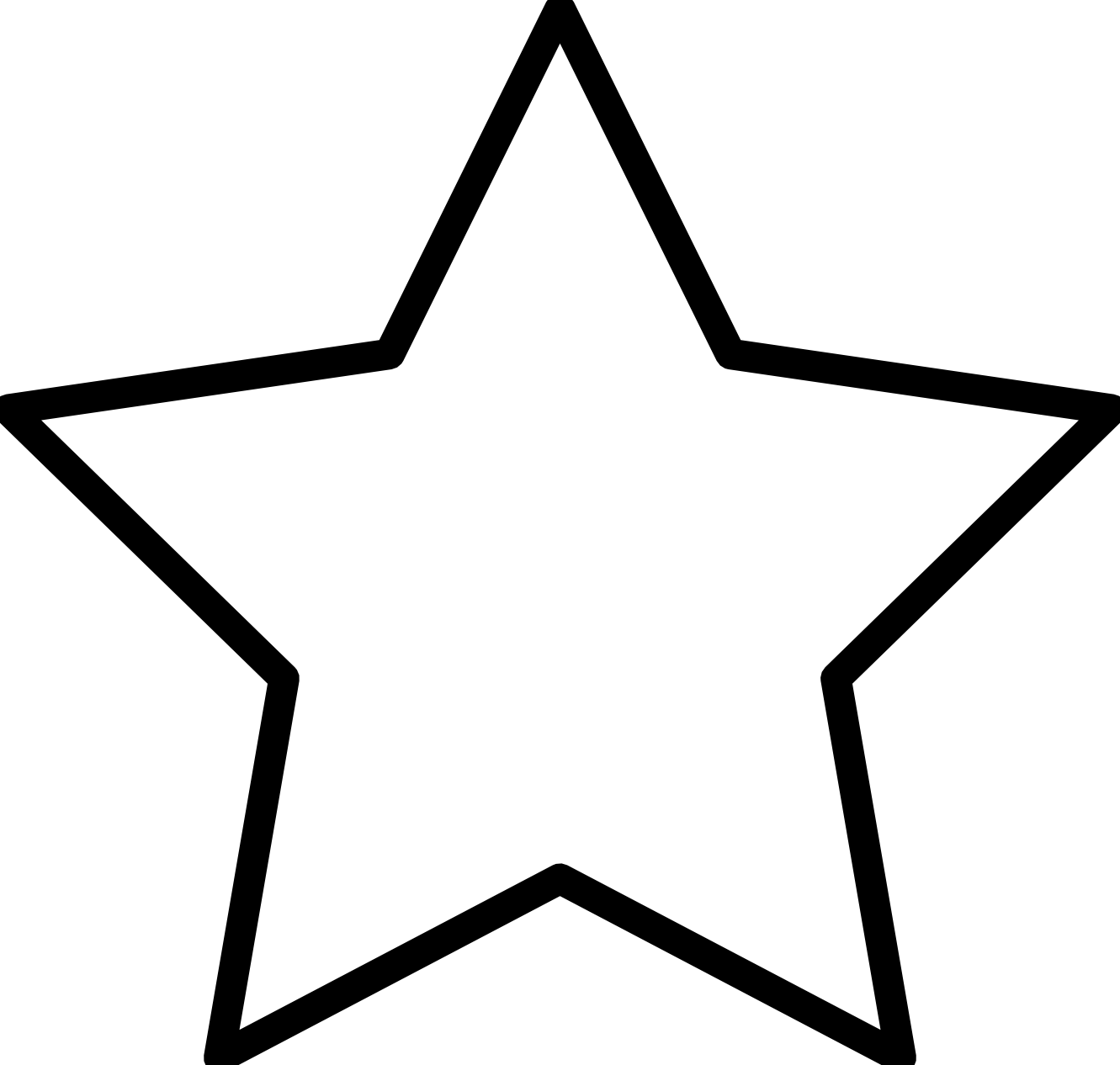 Black and white clipart stars