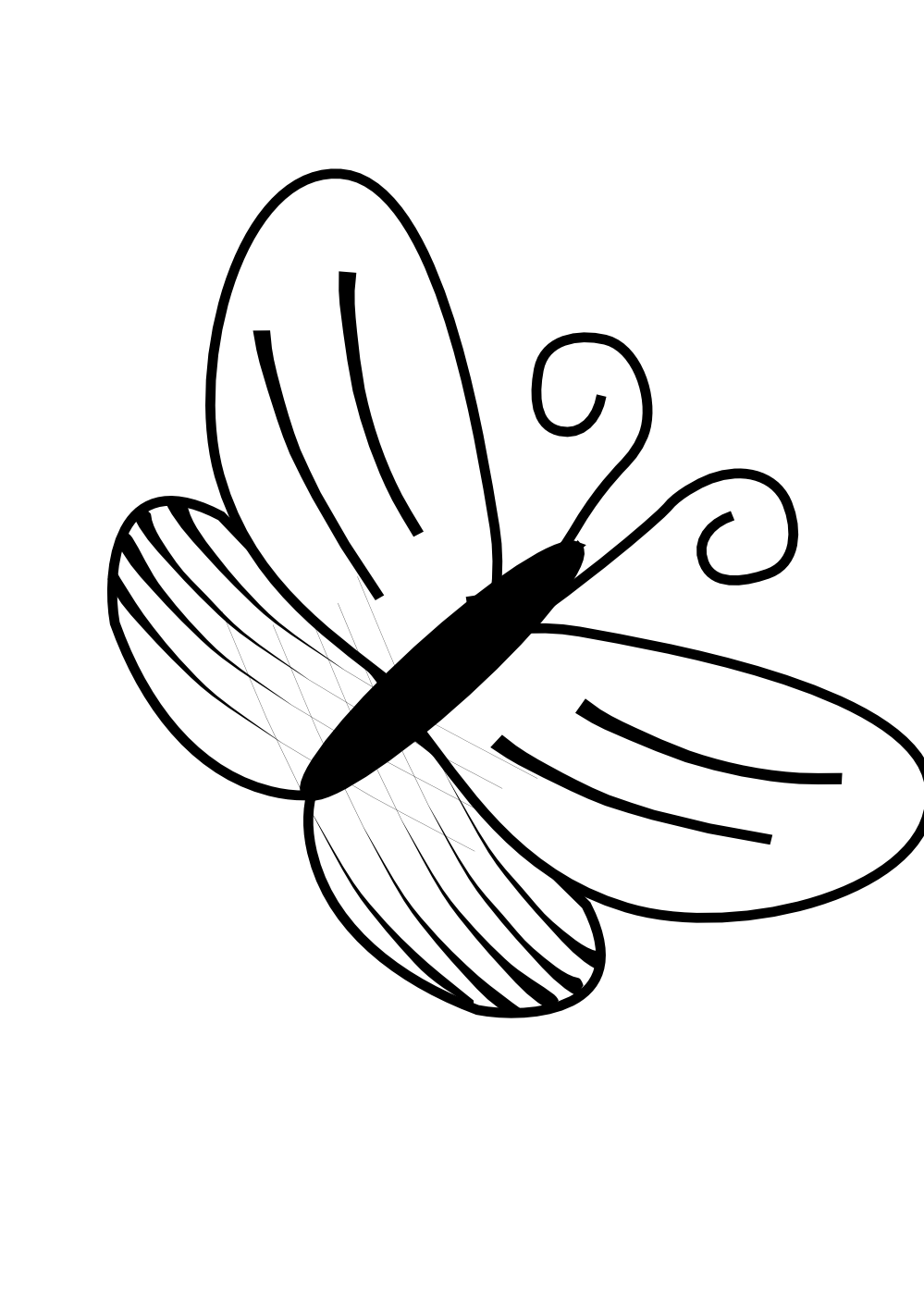 butterfly clipart black and white | Hostted