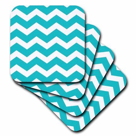 3dRose Turquoise Chevron zig zag pattern - teal aqua blue stylish ...