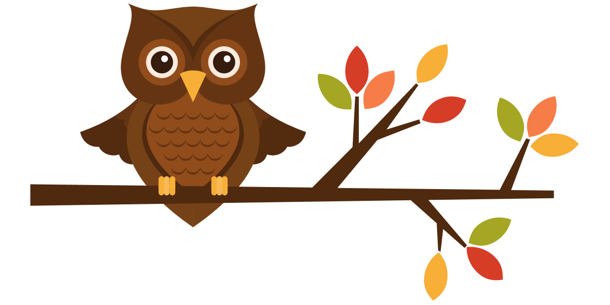 Fall Owl Border Clipart