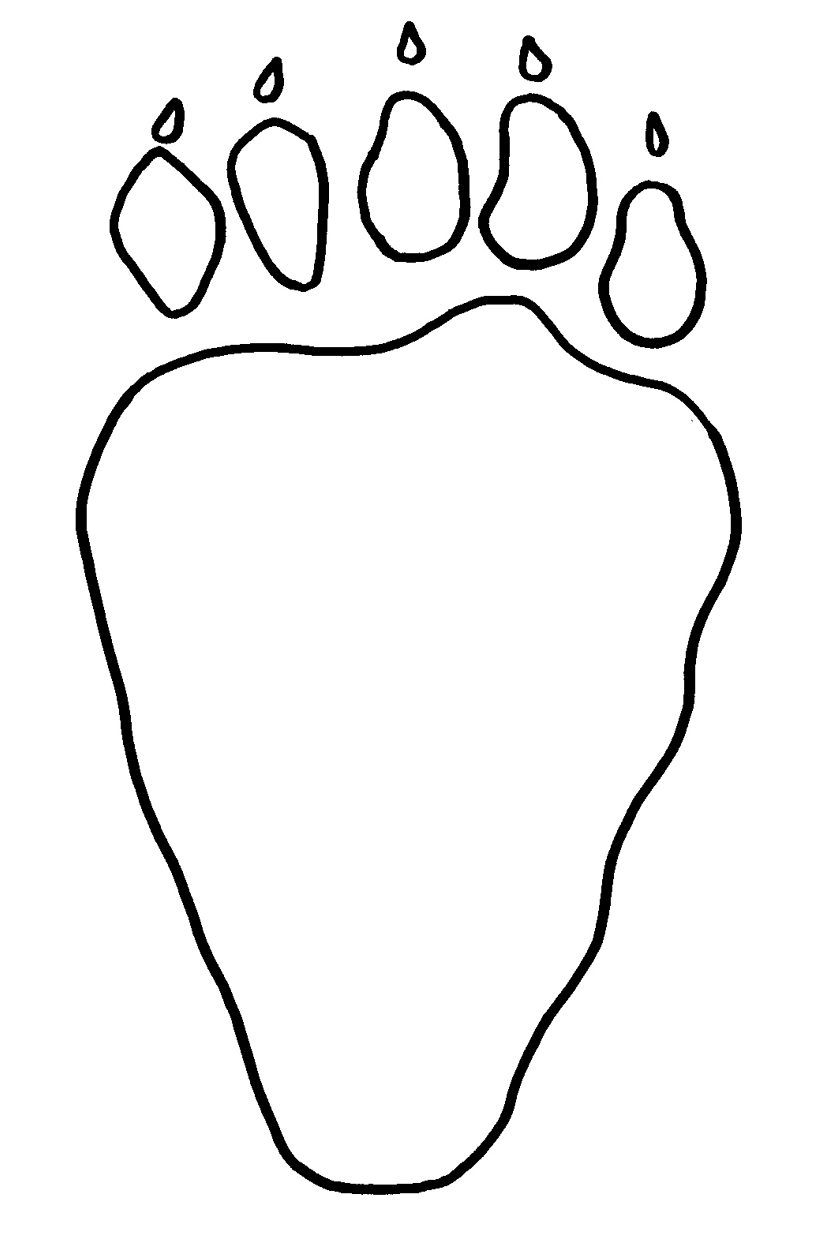 Grizzly Bear Paw Prints Stencils Free - ClipArt Best