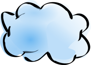 Blue And White Cloud Clip Art - vector clip art ...