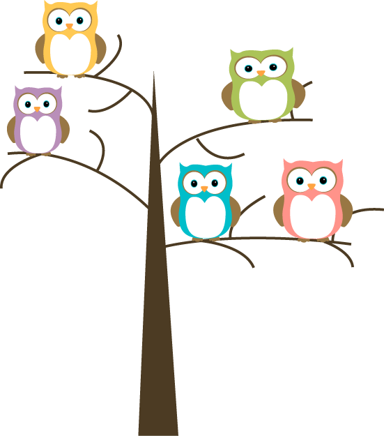 Cute Owl On Tree Clipart - Free Clipart Images