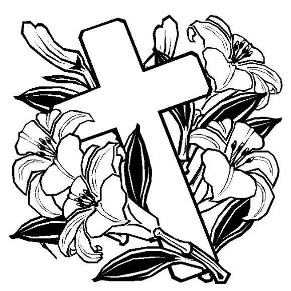 Easter Cross Coloring Pages : Easter Coloring Pages Cross With ...