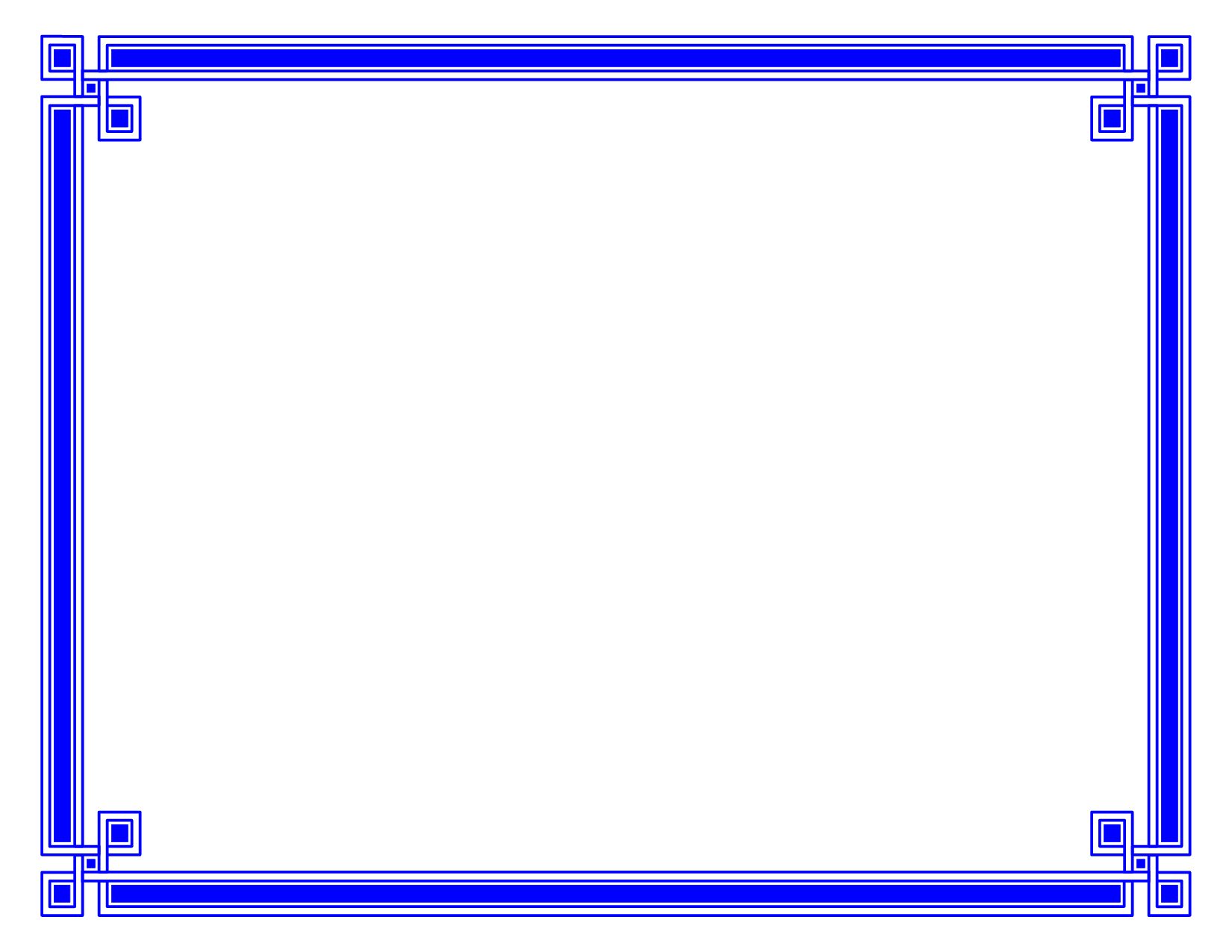 Blue Certificate Border Clipart
