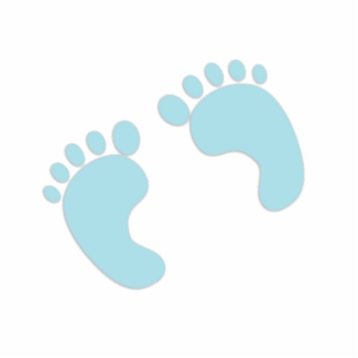 Baby Footprints (Footsteps) - Pale Blue Photo Cut Out | Zazzle