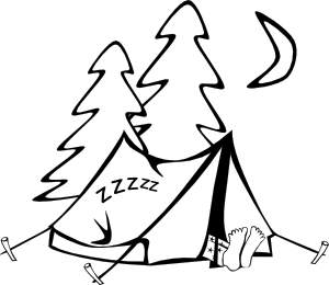 Camping Clipart Black And White - Free Clipart Images