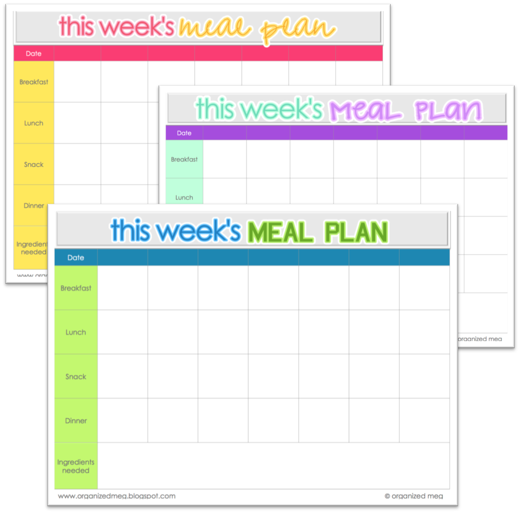 Free Menu Planner Template - ClipArt Best