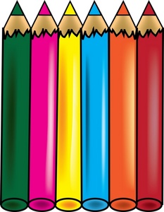 Clipart coloured pencils