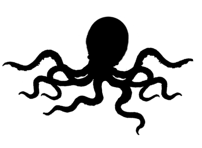 Free octopus fish silhouette clipart