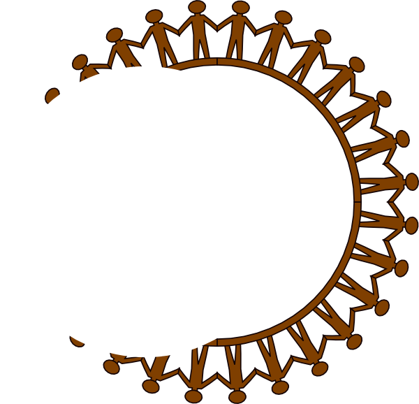 Circle Stick People Black No Border Clip Art - vector ...