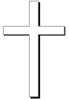 Christian cross clipart black and white