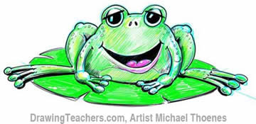 How to Draw a Cartoon Frog