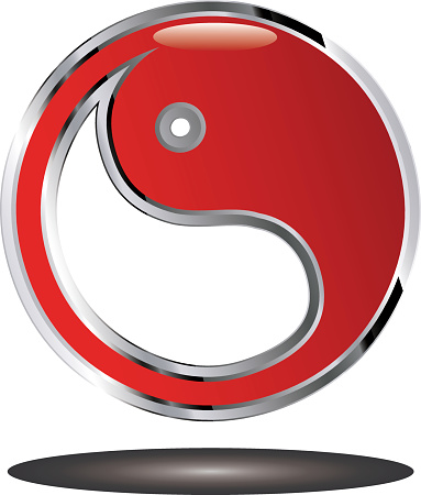 Red Yin Yang Symbol Drawing Clip Art, Vector Images ...