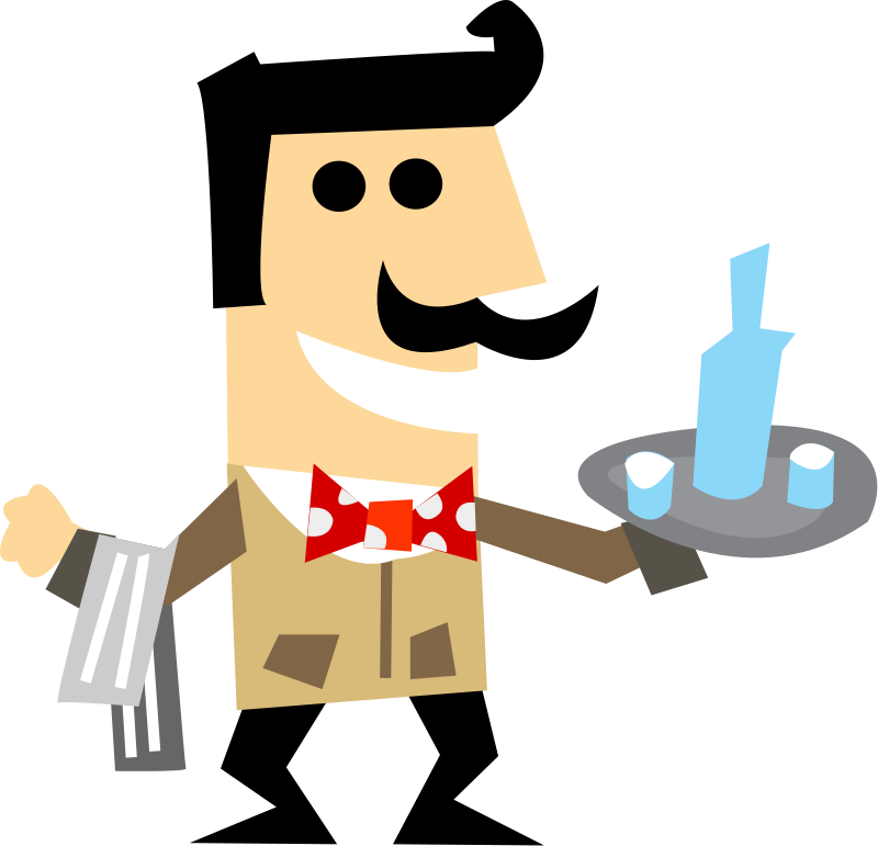 Waiter Free Vector / 4Vector