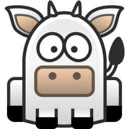White Cow Icon, PNG ClipArt Image