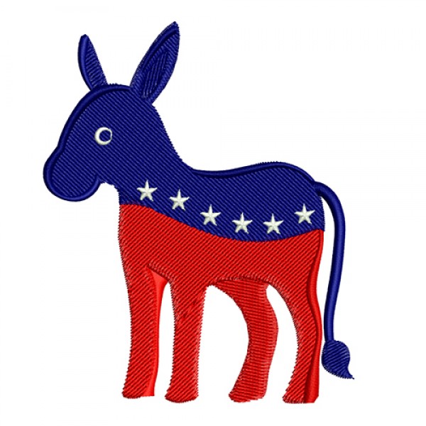 New Democratic Donkey Political Embroidery Designs ...