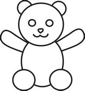 early play templates: Simple Teddy Bears to colour, stitch ...