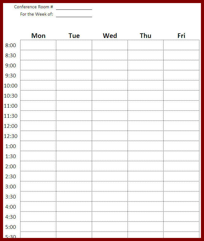 19 Daily Hourly Schedule Excel Template | sendletters.info