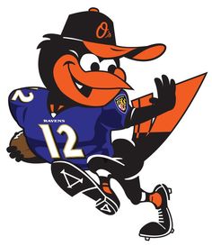 Angry oriole football clipart