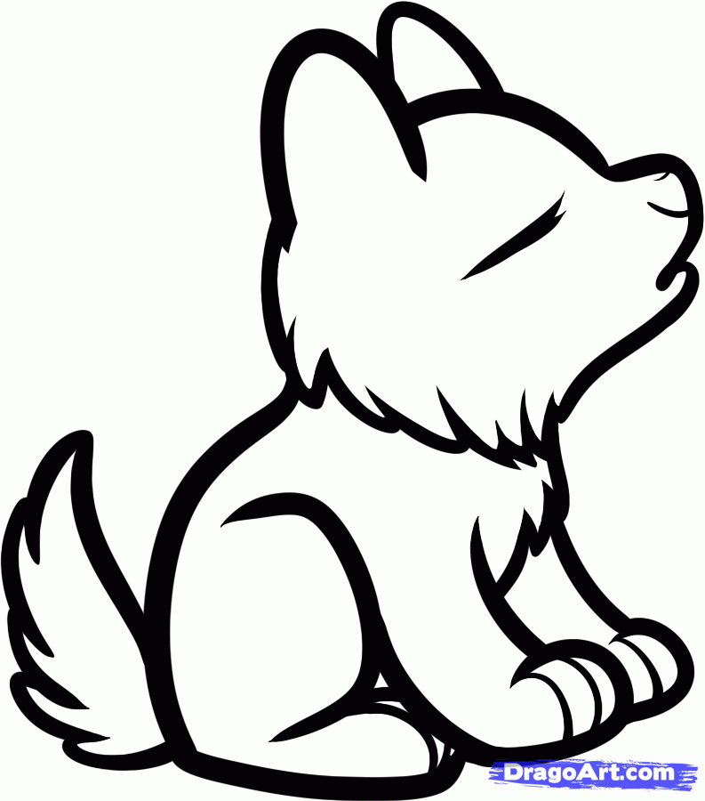Anime Wolf Pup Easy - ClipArt Best
